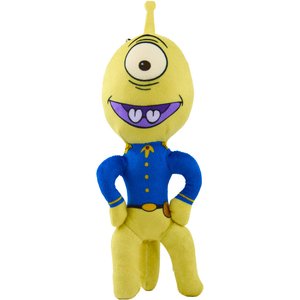 Buckle-Down Disney Lilo & Stitch Pleakley Smiling Full Body Standing Pose Squeaky Plush Dog Toy, Green, 3 x 9.5-in