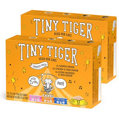 Tiny Tiger Tiny Tiger Classic Pate Variety Pack Canned Cat Food, 5.5-oz can, bundle of 24