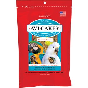 Lafeber Classic Avi-Cakes Macaw & Cockatoo Food, 1-lb bag