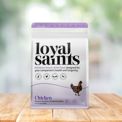 Show full view: Loyal Saints Chicken Grain-Free Adult Freeze-Dried Dog Food, 5-oz bag slide 4 of 9