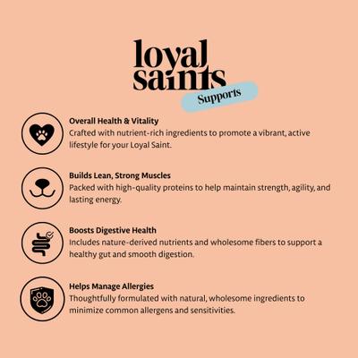 Show full view: Loyal Saints Turkey with Salmon Grain-Free Adult Freeze-Dried Dog Food, 14-oz bag slide 5 of 9