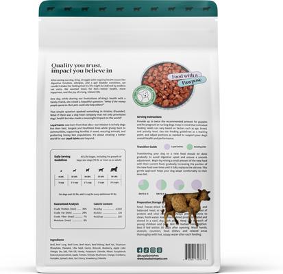 Show full view: Loyal Saints Beef Grain-Free Adult Freeze-Dried Dog Food, 14-oz bag slide 7 of 10
