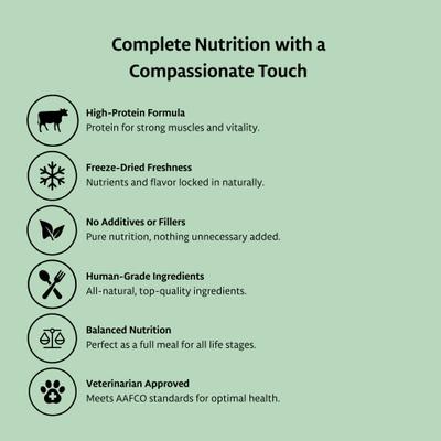 Show full view: Loyal Saints Beef Grain-Free Adult Freeze-Dried Dog Food, 5-oz bag slide 6 of 10