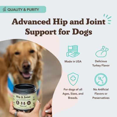 Show full view: Natural Dog Company Vet Strength Turkey Soft Chew Hip & Joint Supplement, 90 count slide 8 of 8