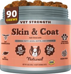 Natural Dog Company Vet Strength Salmon Soft Chew Skin & Coat Supplement, 90 count