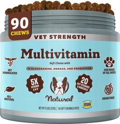 Natural Dog Company Vet Strength Salmon Soft Chew Multivitamin Supplement, 90 count