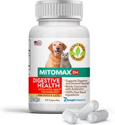 MitoMax DH Digestive Health Probiotics Capsule Supplement for Dogs & Cats, 40 count