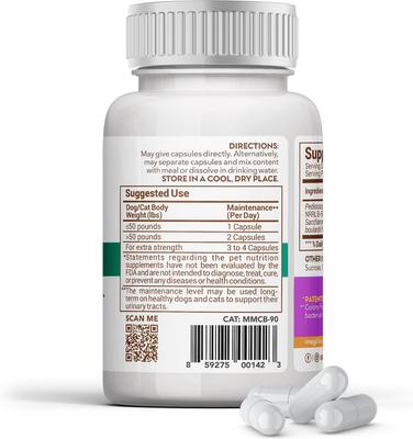 Show full view: MitoMax UH Urinary Health Probiotics Capsule Supplement for Dogs & Cats, 90 count slide 3 of 5