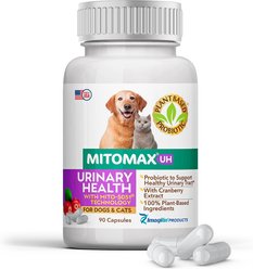 MitoMax UH Urinary Health Probiotics Capsule Supplement for Dogs & Cats, 90 count