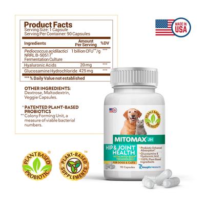 Show full view: MitoMax JH Hip & Joint Health Capsule Supplement for Dogs, 90 count slide 5 of 5