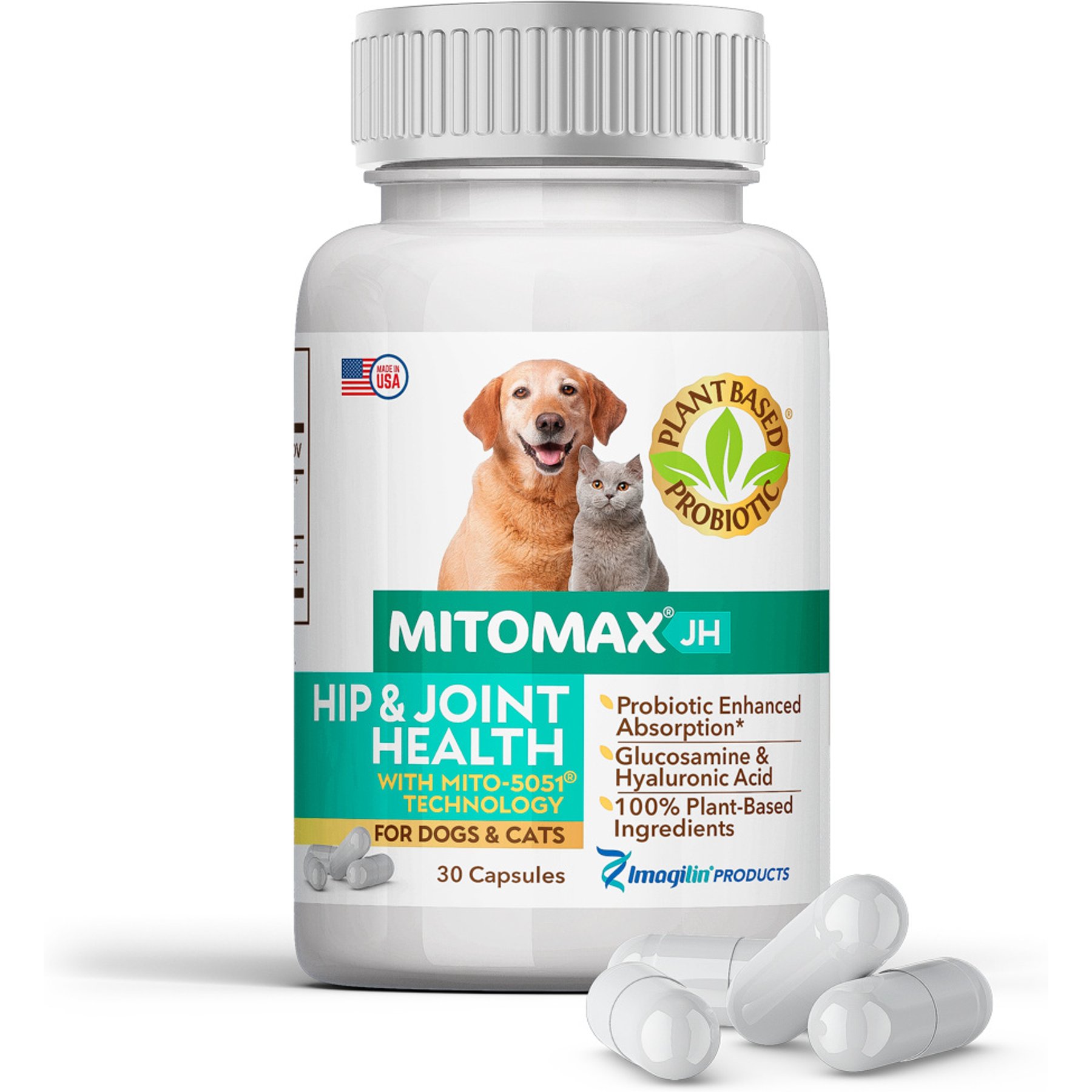 Imagilin MitoMax JH Hip & Joint Health Capsule Supplement for Dogs, 30 count