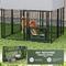 Show in main carousel: WARCAT Outdoor UV-Resistant & Waterproof Roof Covering Wire Dog Cage, Black, Small slide 3 of 7
