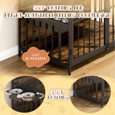 Show full view: WARCAT Heavy Duty Indoor Single Front Door Fruniture Style Dog Crate, Brown, Medium slide 4 of 9