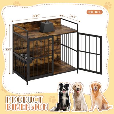 Show full view: WARCAT Heavy Duty Indoor Single Front Door Fruniture Style Dog Crate, Brown, Medium slide 6 of 9