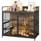 Show in main carousel: WARCAT Heavy Duty Indoor Single Front Door Fruniture Style Dog Crate, Brown, Large slide 1 of 8