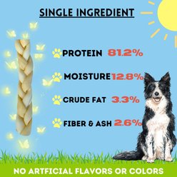 Bullysticks And More! 6-in Beef Cheek Braided Dog Treats, 10 count slide 2 of 7