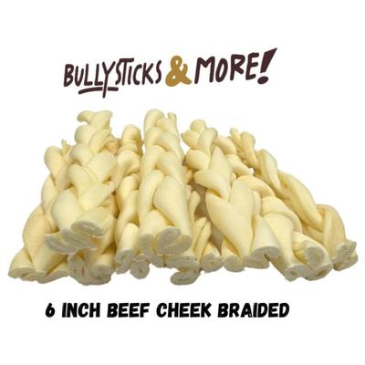 Show full view: Bullysticks And More! 6-in Beef Cheek Braided Dog Treats, 10 count slide 3 of 8
