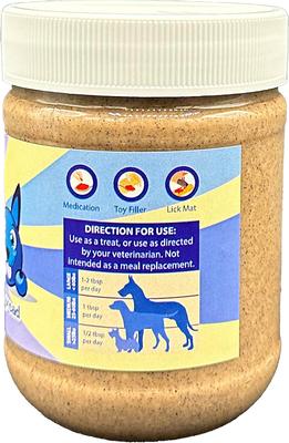 Show full view: Poochie Butter Peanut Butter Blueberry Lickable Dog Treat, 12-oz jar slide 3 of 4