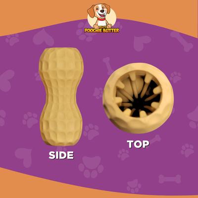 Show full view: Poochie Butter Peanut Butter Pumpkin Lickable Dog Treat with Toy Filler, 12-oz jar, Small slide 3 of 8