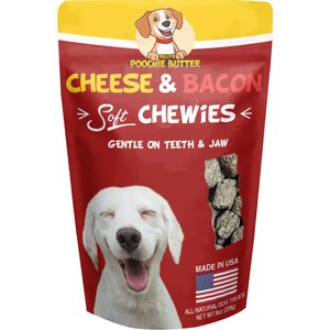 Poochie Butter Cheese & Bacon Soft & Chewy Dog Treats, 8-oz bag