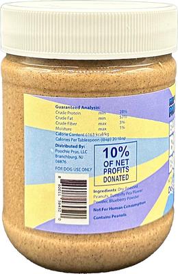 Show full view: Poochie Butter Peanut Butter Blueberry Lickable Dog Treat, 12-oz jar slide 4 of 4