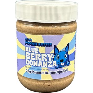 Poochie Butter Peanut Butter Blueberry Lickable Dog Treat, 12-oz jar
