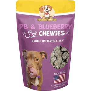 Poochie Butter Blueberry Soft & Chewy Dog Treats, 8-oz bag