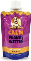 Poochie Butter Peanut Butter Calm Lickable Dog Treat, 4-oz pouch