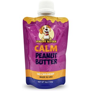Poochie Butter Peanut Butter Calm Lickable Dog Treat, 4-oz pouch