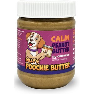 Poochie Butter Peanut Butter Calm Lickable Dog Treat, 12-oz jar