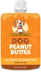 Poochie Butter Peanut Butter Pumpkin Lickable Dog Treat, 8-oz pouch