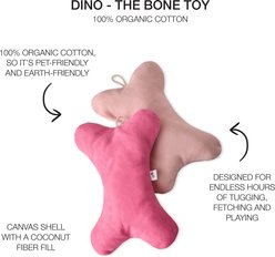 Pet Passion Dino Bone Dog Toy, 2 pack, Pink Ombre slide 2 of 3
