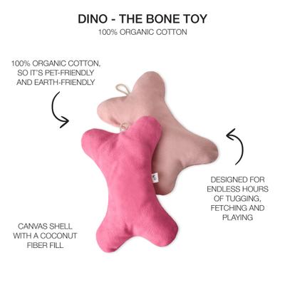 Show full view: Pet Passion Dino Bone Dog Toy, 2 pack, Pink Ombre slide 2 of 3