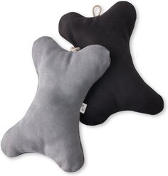 Pet Passion Dino Bone Dog Toy, 2 pack, Gray Ombre