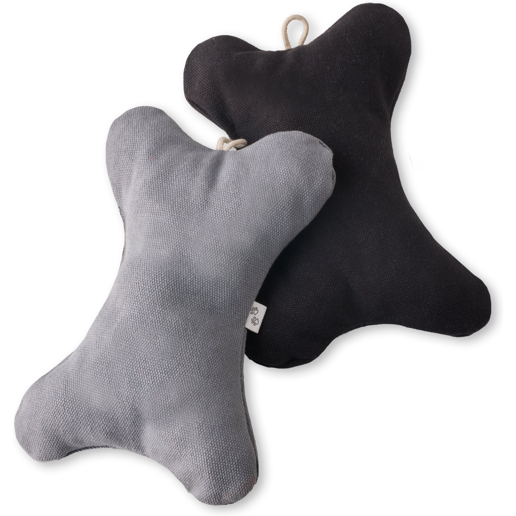 Pet Passion Dino Bone Dog Toy, 2 pack, Gray Ombre