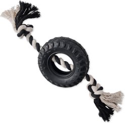 Pet Passion Tracker The Tire Dog Tug Toy, Black