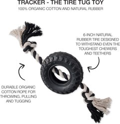 Pet Passion Tracker The Tire Dog Tug Toy, Black slide 2 of 4