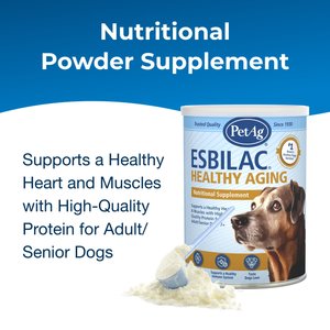 PetAg Esbilac Healthy Aging Skin & Coat Supplement Dog Powder, 14-oz can