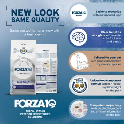 Show full view: Forza10 Active Depura Fish Dry Dog Food, 22-lb bag slide 4 of 12