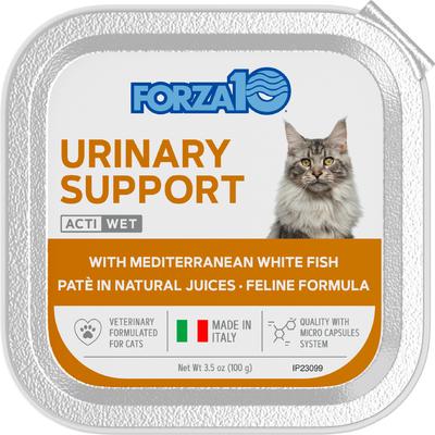 Show full view: Forza10 Actiwet Urinary Support with Mediterranean White Fish Wet Cat Food, 3.5-oz, case of 32 slide 3 of 13