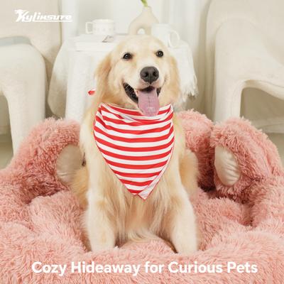 Show full view: Kylinsure 55-in Round Plush Orthopedic Donut Dog & Cat Bed, Pink slide 8 of 8