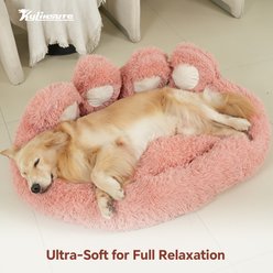 Kylinsure Round Plush Calming Donut Dog & Cat Bed, Pink, Medium slide 2 of 9