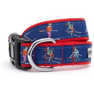 The Worthy Dog Christmas Ski Nylon Dog Collar, Navy, Large: 14 to 20-in neck, 1-in wide