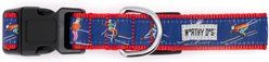 The Worthy Dog Christmas Ski Nylon Dog Collar, Navy, Large: 14 to 20-in neck, 1-in wide slide 2 of 4