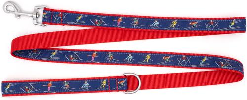 Show full view: The Worthy Dog Christmas Ski Nylon Dog Lead, Navy, Large: 5-ft long, 1-in wide slide 3 of 5