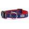 Show in main carousel: The Worthy Dog Christmas Ski Nylon Dog Collar, Navy, Large: 14 to 20-in neck, 1-in wide slide 3 of 5