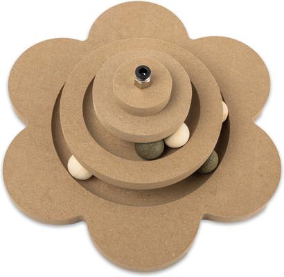 Show full view: Kensie 4-Level Flower Feather Teaser, Bell & Scented Balls Track Tower Cat Toy slide 2 of 5