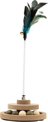Show full view: Kensie 3-Level Feather Teaser, Bell & Scented Balls Round Track Interactive Cat Toy slide 3 of 5
