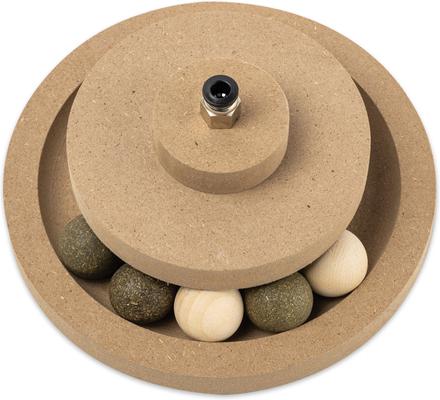 Show full view: Kensie 3-Level Feather Teaser, Bell & Scented Balls Round Track Interactive Cat Toy slide 2 of 5