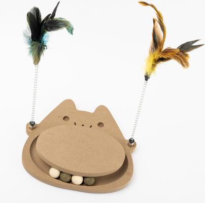 Show full view: Kensie Track Balls, Feather Teaser & Bell Interactive Cat Toy slide 5 of 5